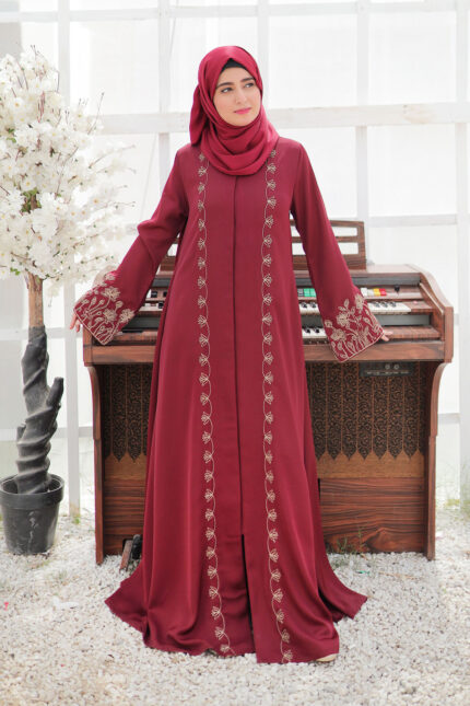 maroon-oak-lotus-open-abaya-001