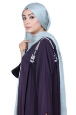 Purple-bluish Tatreez Maxi Abaya