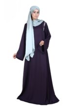 Purple-bluish Tatreez Maxi Abaya